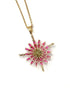 14k Gold Star of Bethlehem with Ruby & Diamond Necklace